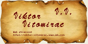Viktor Vitomirac vizit kartica